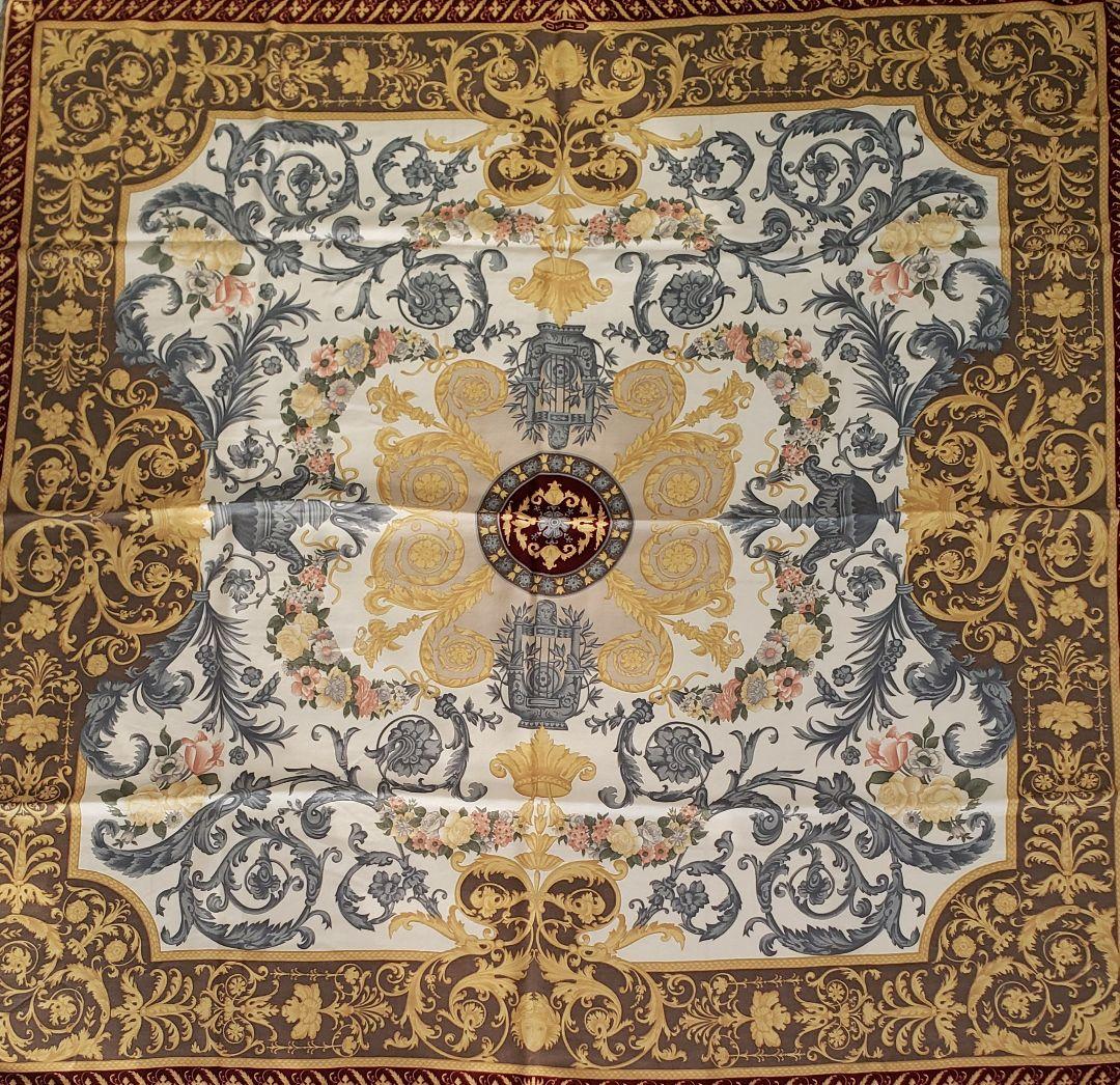 極美品！ETRO 超大判ストール　ヴィンテージバロック調柄　silk＆wool