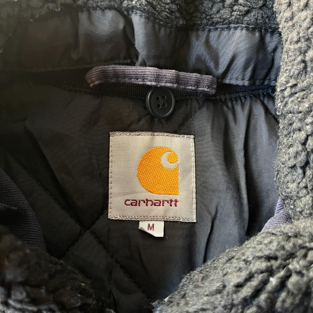 00s Carhartt フライトジャケット 無地 紺 M A693 ダック地