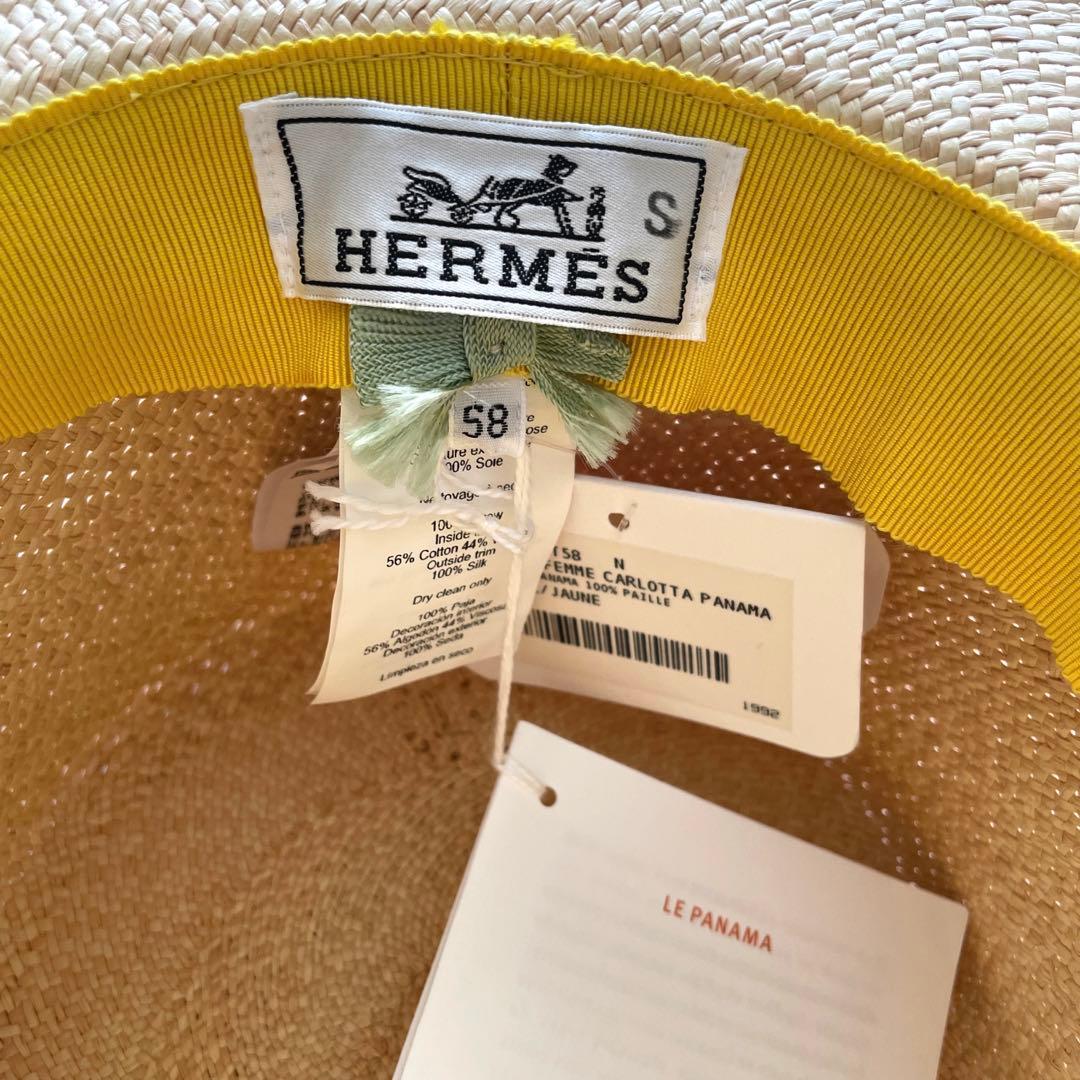エルメス　新品未使用　ストローハット　パナマ　麦わら帽子　HERMES