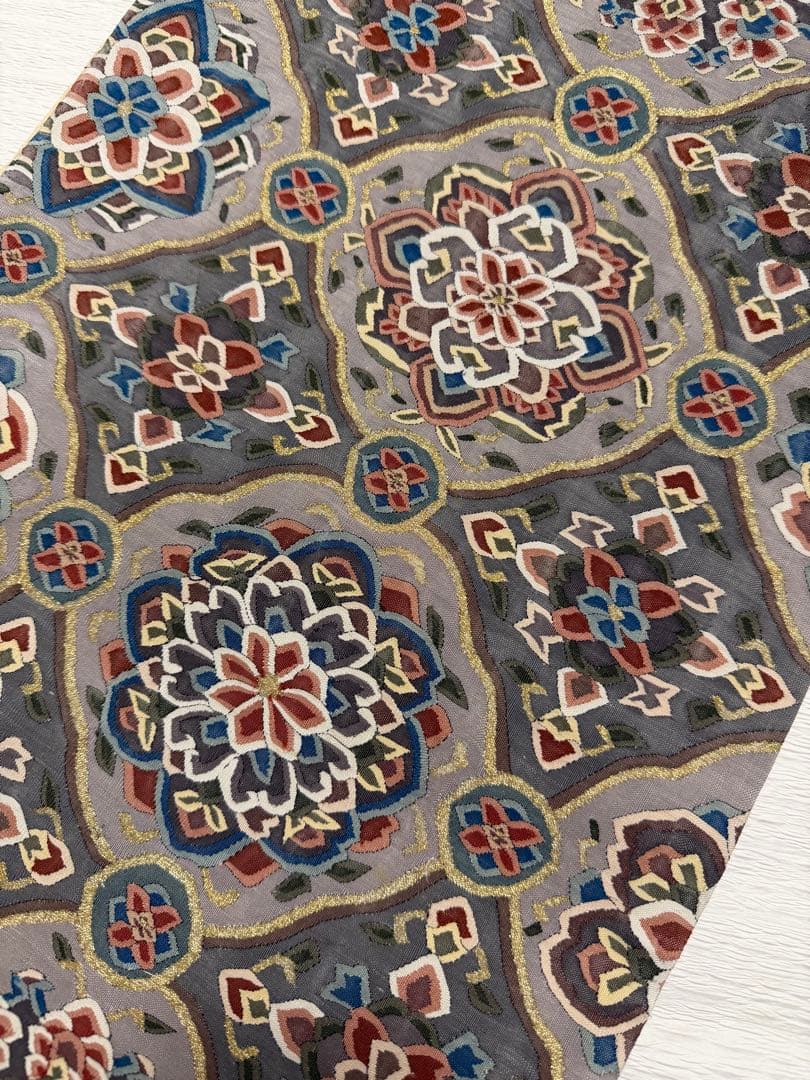 明綴れ 袋帯 金糸 正絹