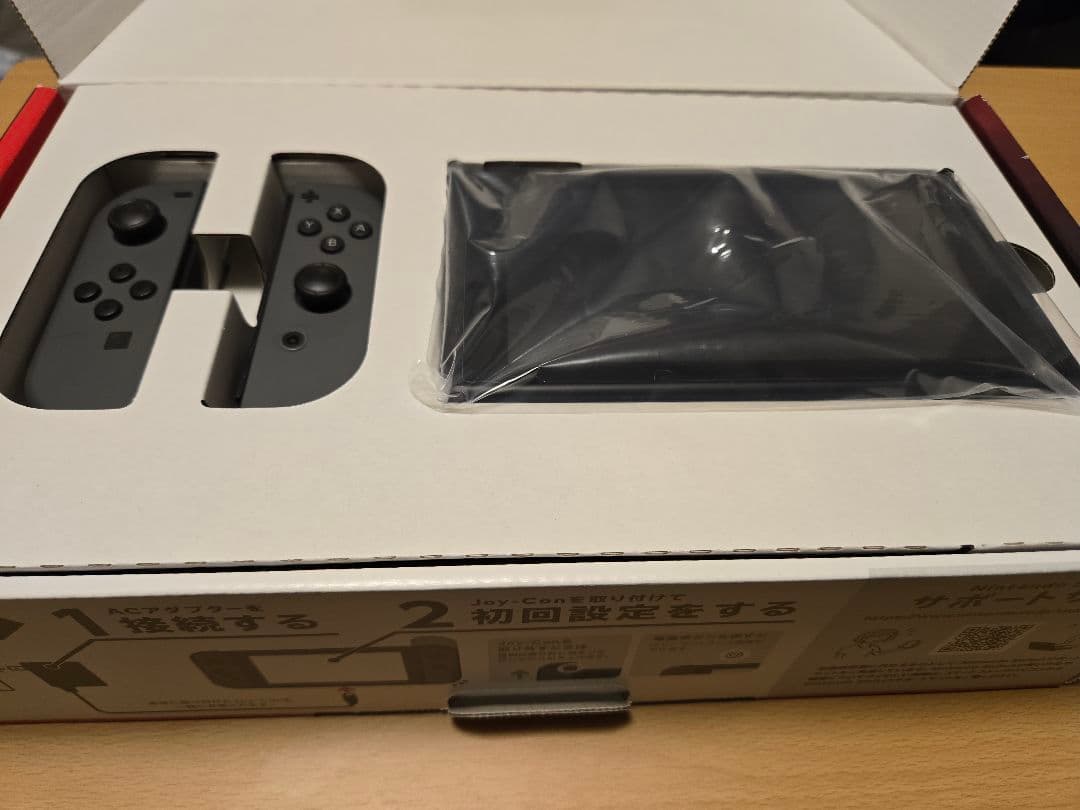 【美品・付属品有】Nintendo Switch グレー 付属品　バッテリーOK