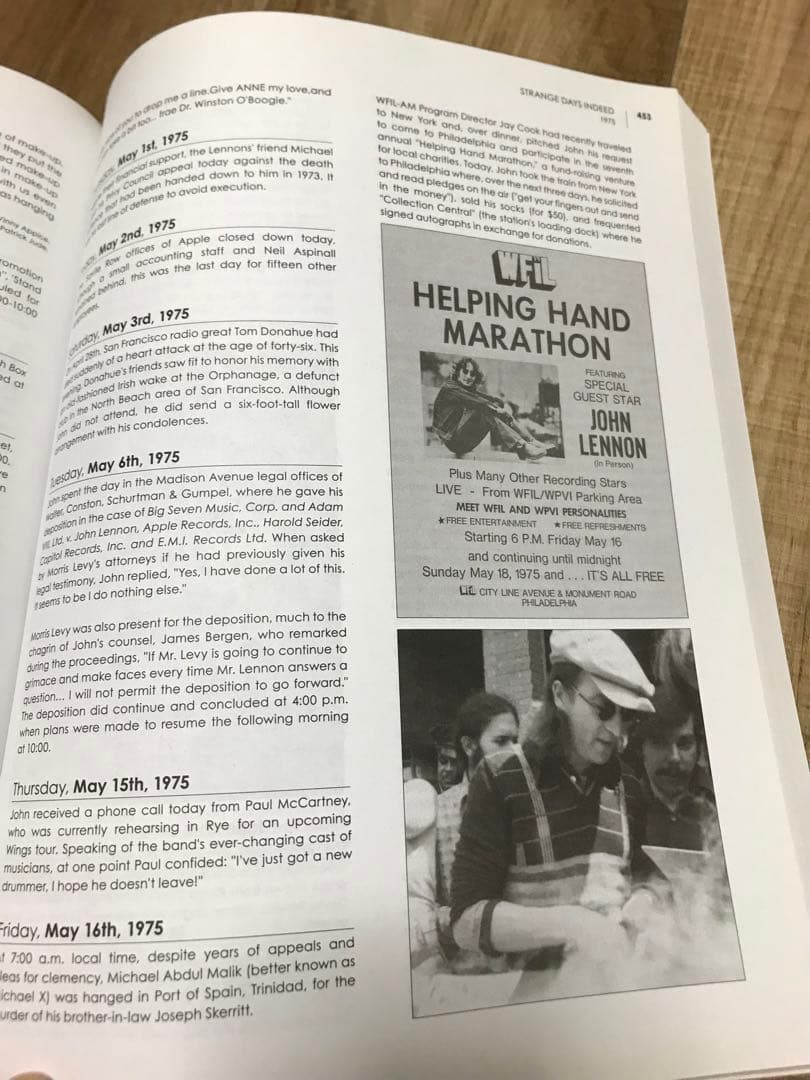 ジョン レノンの1日1日を克明に追った洋書、もの凄い情報量です。