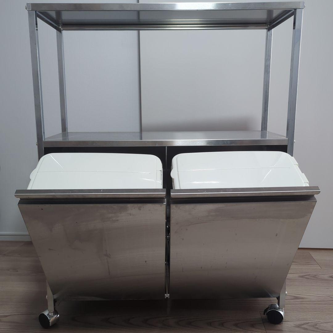 ステンレス製キッチンワゴン キャスター付き