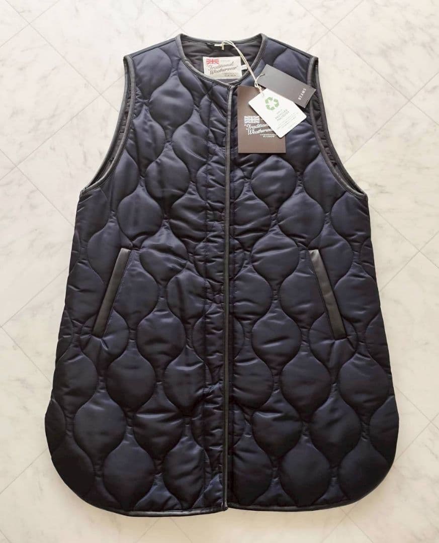 新品 トラディショナルウェザーウェア キルティング ロング ジレ ベスト