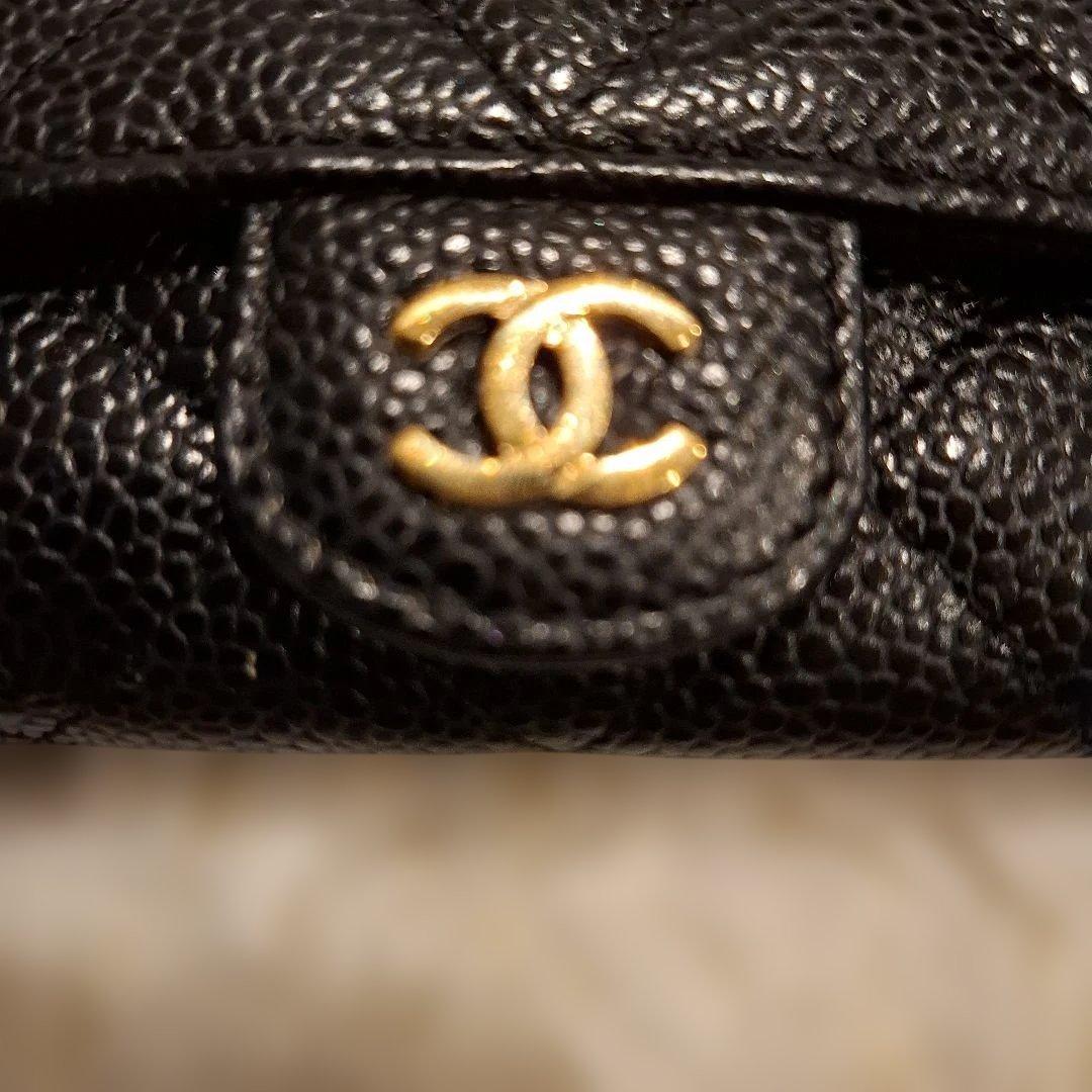 付属品完備キーケース CHANEL　キャビアスキン A31503　キーケース