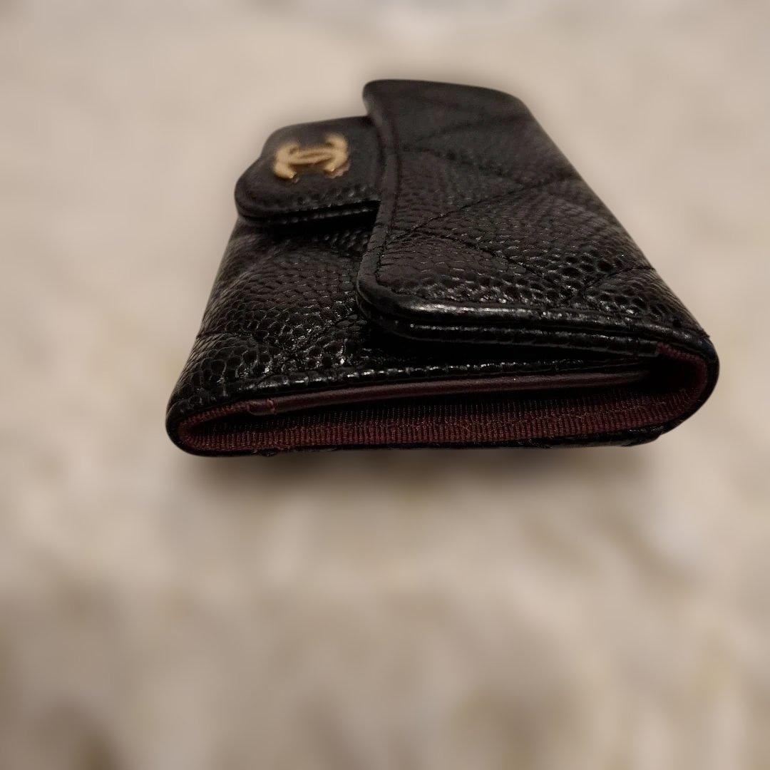 付属品完備キーケース CHANEL　キャビアスキン A31503　キーケース