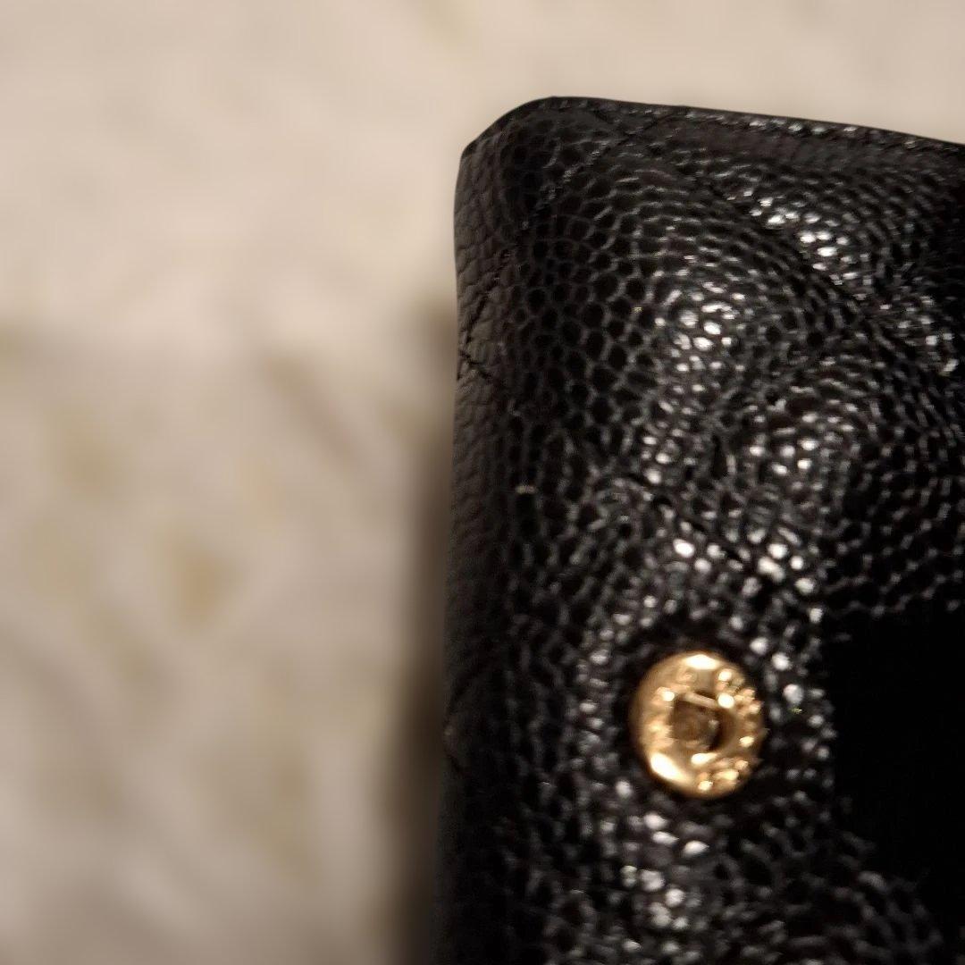 付属品完備キーケース CHANEL　キャビアスキン A31503　キーケース