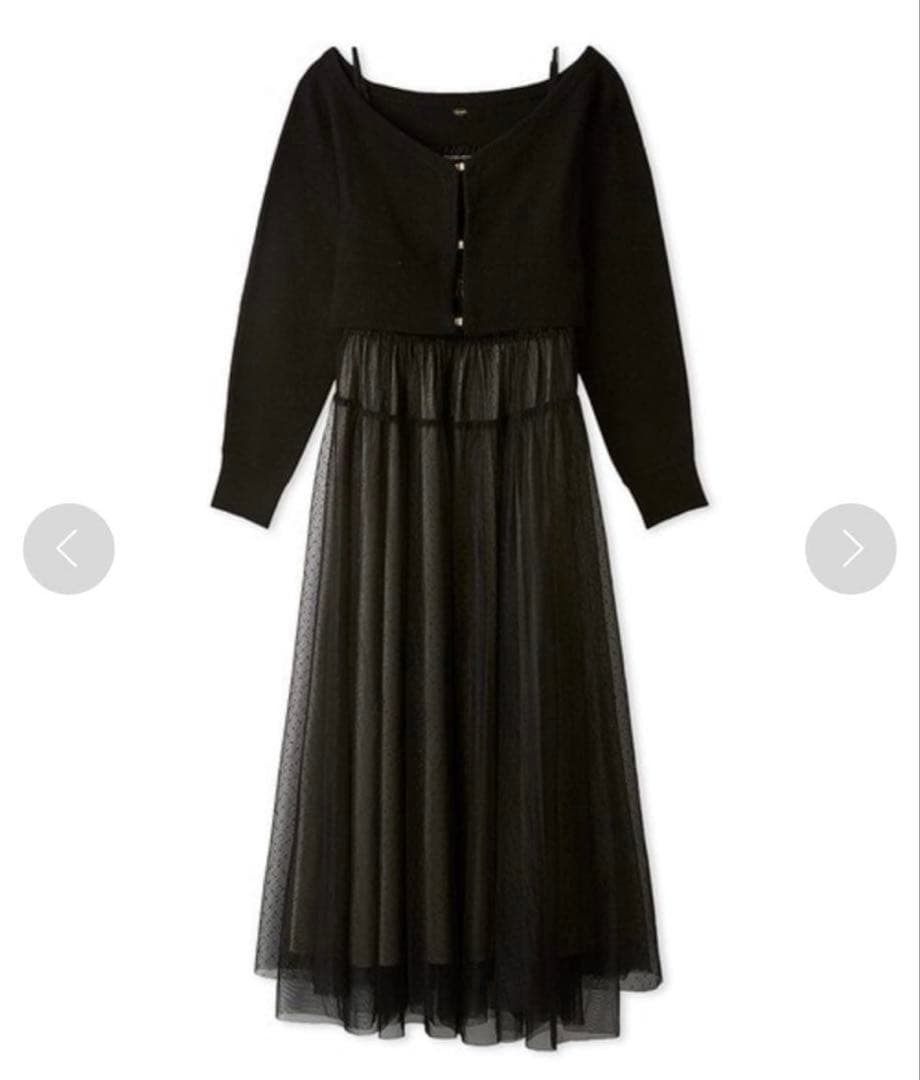 本日のみ！【LILY BROWN】ボレロカーデセットチュールワンピース　ブラック