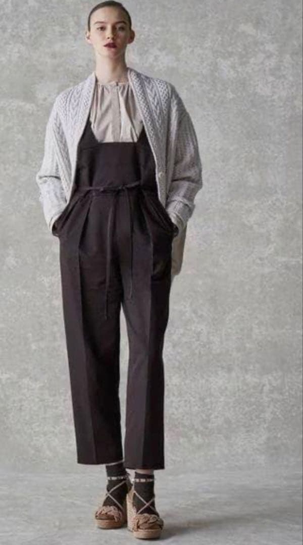 DRAWERドゥロワー　コットンウールツイルサロペット36