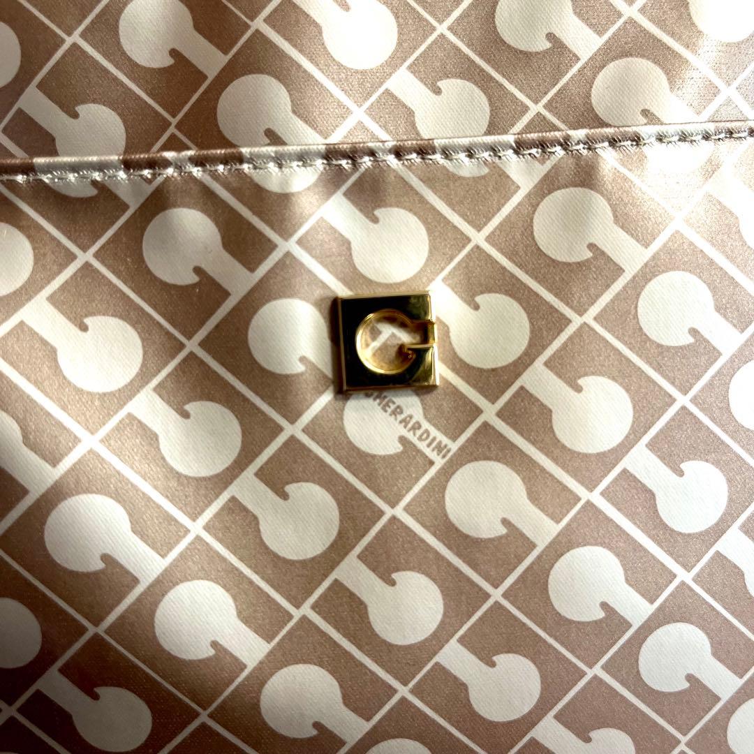 ゲラルディーニトートバッグソフティPVCレザーベージュブラウンダークブラウン