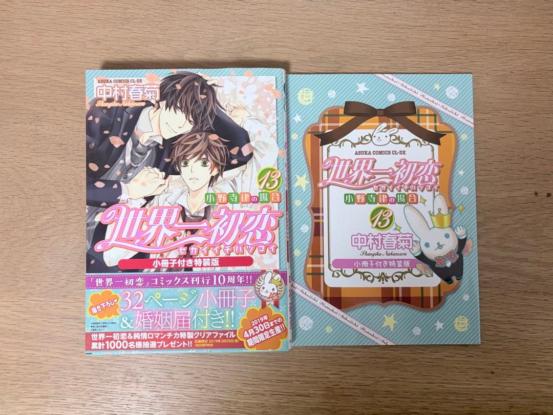 世界一初恋　19巻セット　中村春菊　小冊子付き