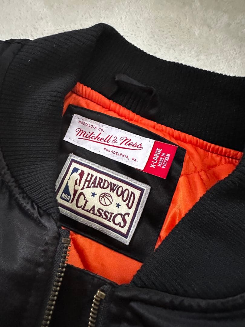 Mitchell & Ness NBA サテンボンバージャケット MA-1 XL