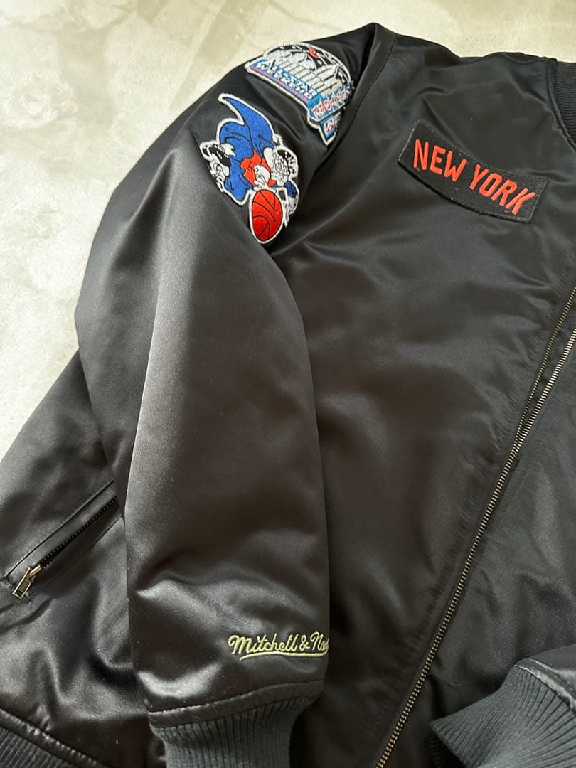 Mitchell & Ness NBA サテンボンバージャケット MA-1 XL