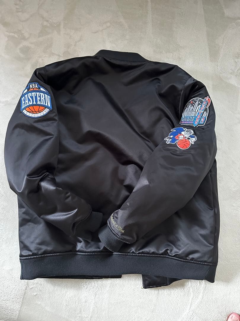Mitchell & Ness NBA サテンボンバージャケット MA-1 XL