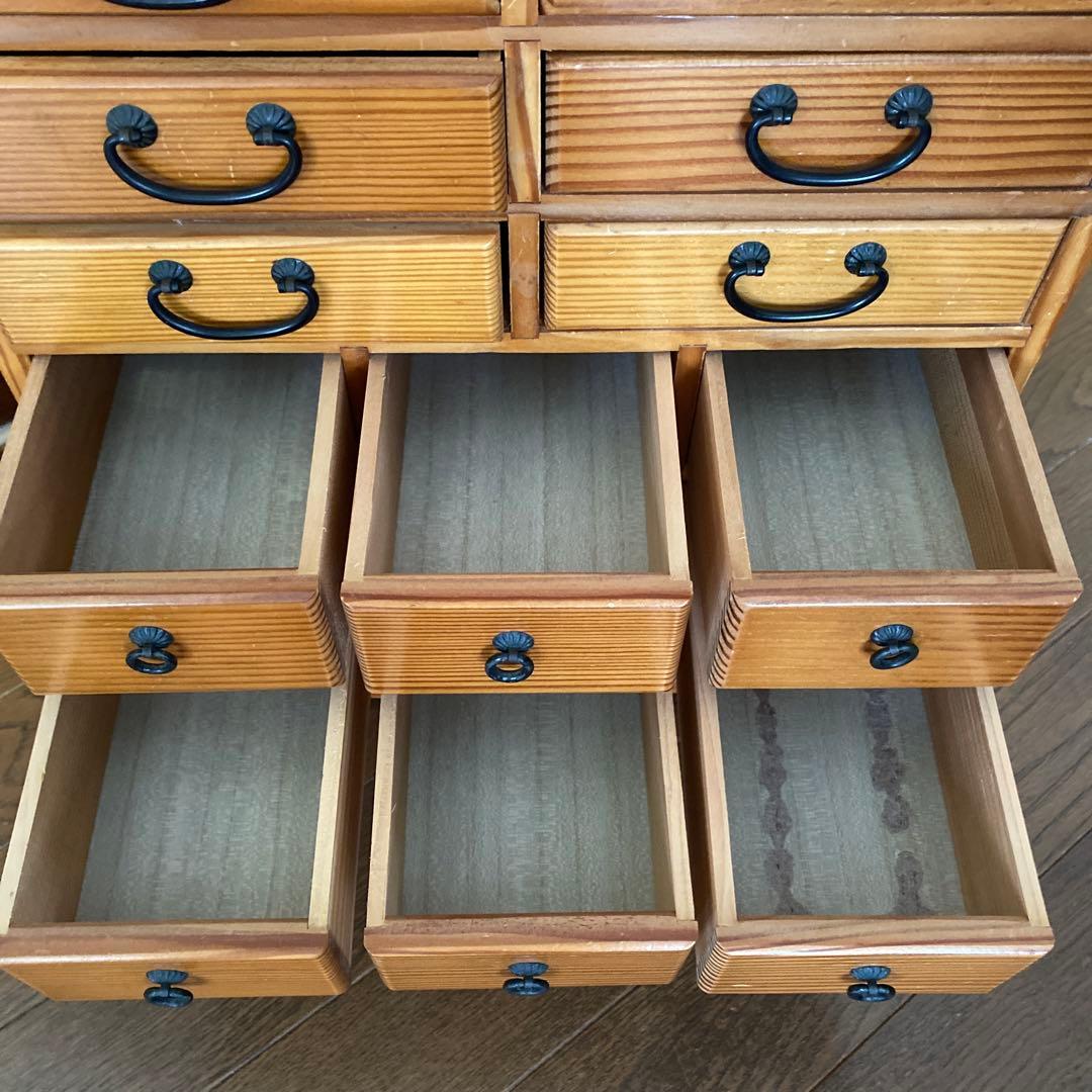 薬箪笥　木製和風デザイン23引き出し　チェスト　小箪笥