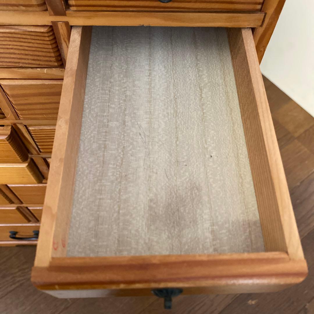 薬箪笥　木製和風デザイン23引き出し　チェスト　小箪笥