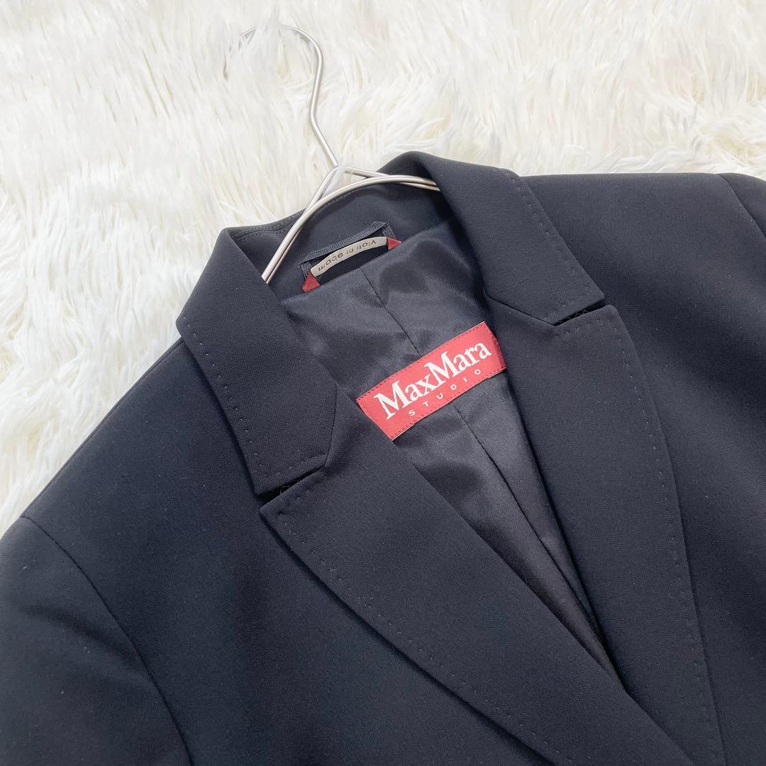 新品タグ付✨マックスマーラ テーラードジャケット ブラック XL お受験
