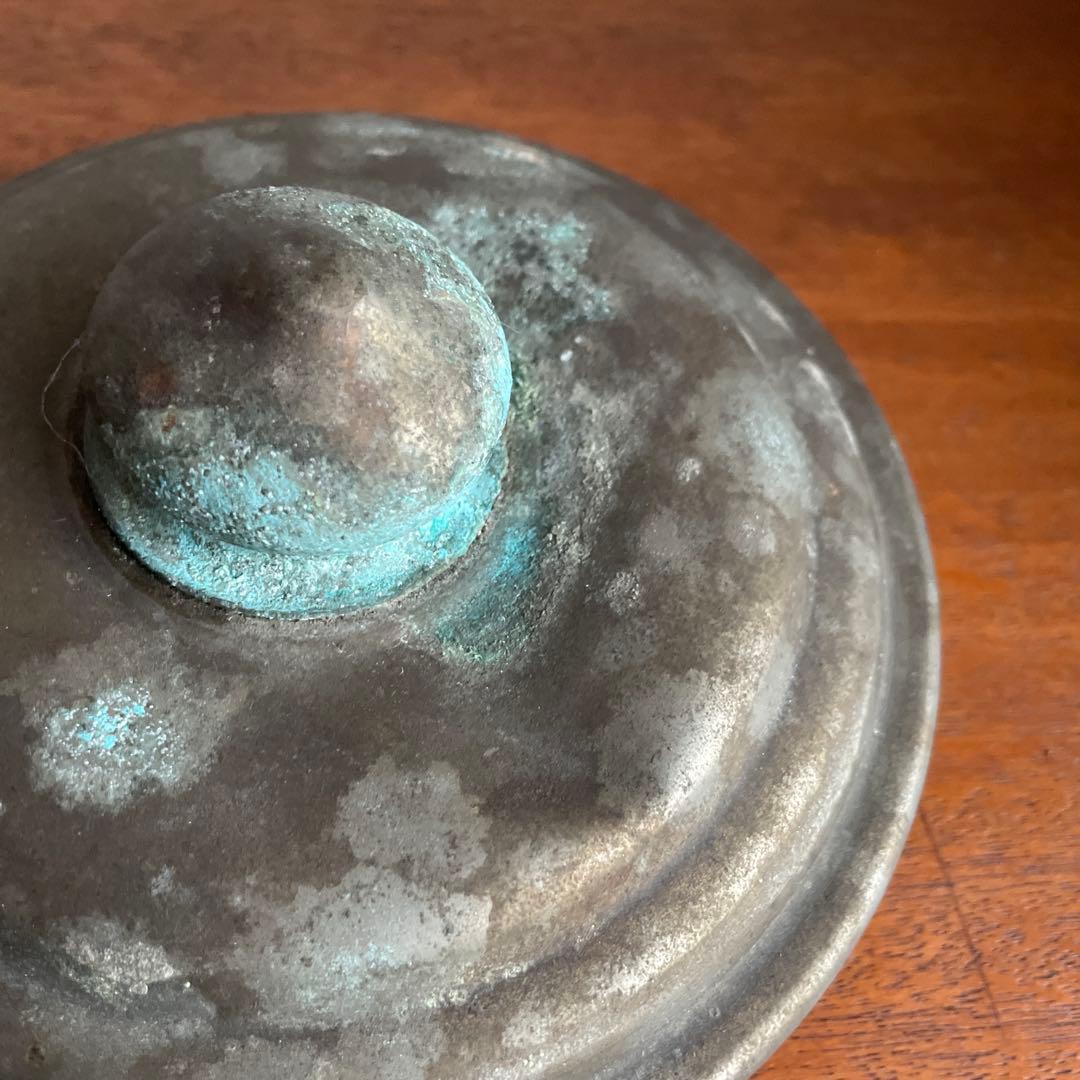 大きなガラスキャニスター 蓋付き　地球瓶　脚付き