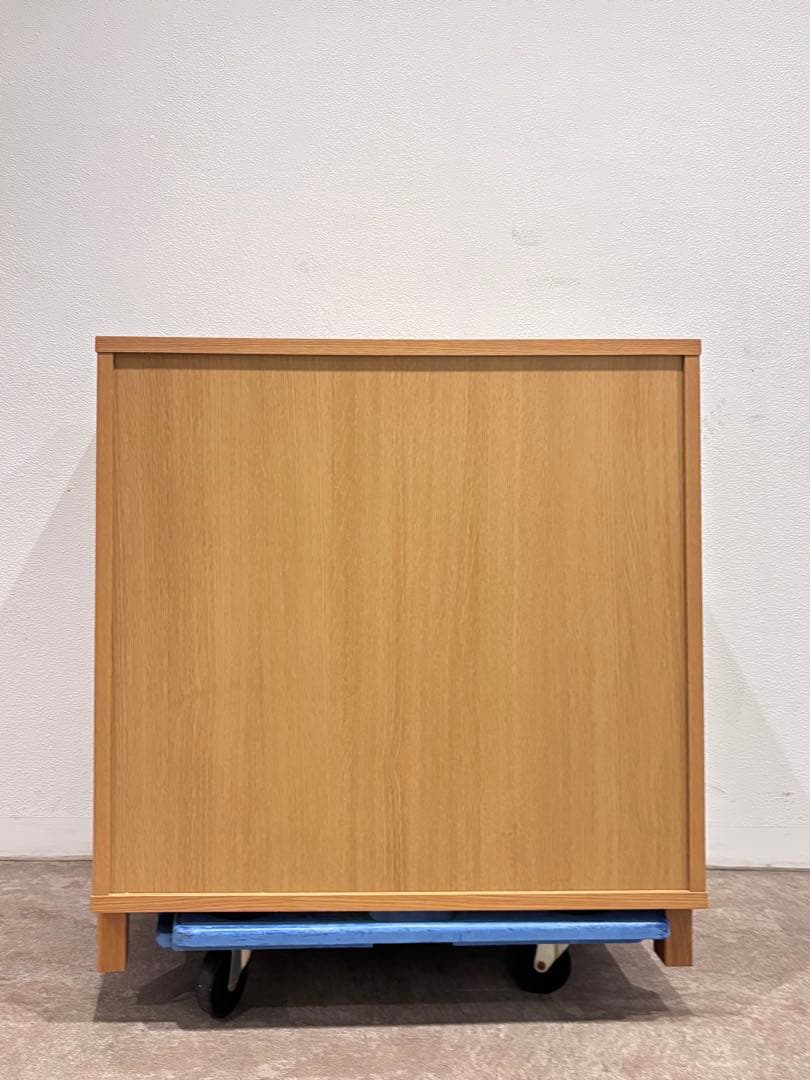 ⭐️美品⭐️廃盤希少⭐️無印⭐️脚付き⭐️オーク材・ガラス扉 引戸・キャビネット⭐️