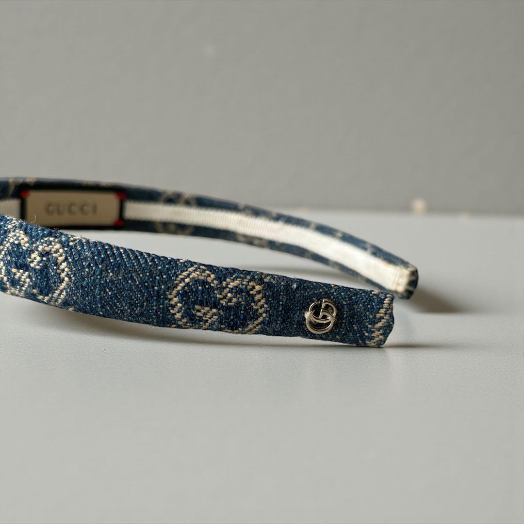 【GUCCI】グッチ『エコ ウォッシュ ド デニム ヘアバンド』カチューシャ
