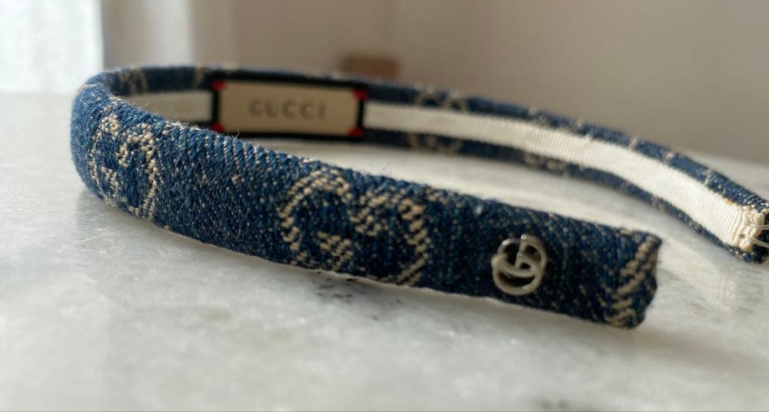 【GUCCI】グッチ『エコ ウォッシュ ド デニム ヘアバンド』カチューシャ