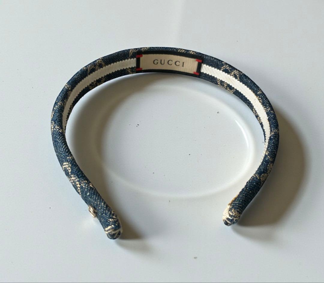 【GUCCI】グッチ『エコ ウォッシュ ド デニム ヘアバンド』カチューシャ
