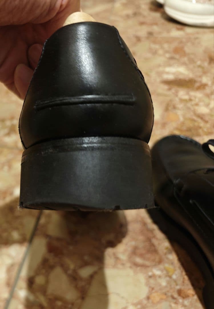 J.M. Weston 黒 レースアップ デッキシューズ