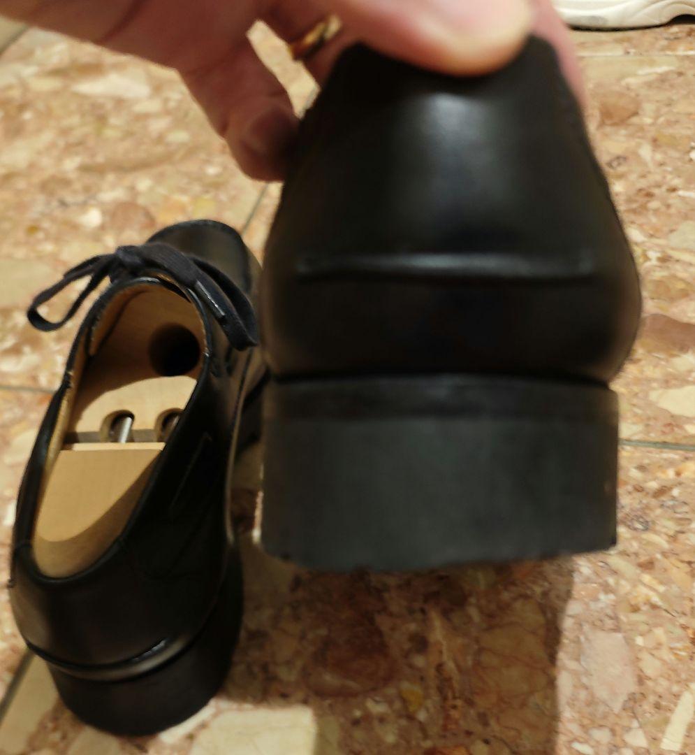 J.M. Weston 黒 レースアップ デッキシューズ