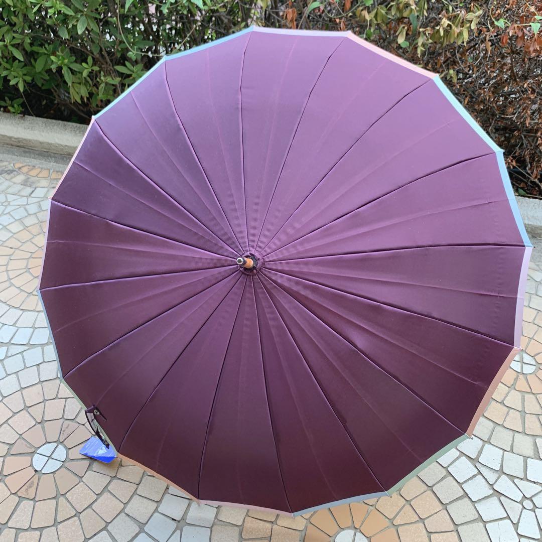 新品未使用　モンブランヤマグチ　ラ エドリーム　長傘 55cm 16本骨　紫色