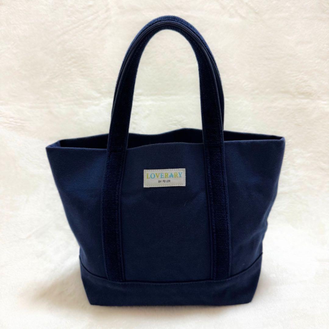 【フェイラー】オールドテディ ワッペン トートバッグ ネイビー 小