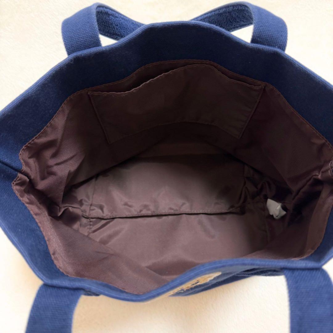 【フェイラー】オールドテディ ワッペン トートバッグ ネイビー 小