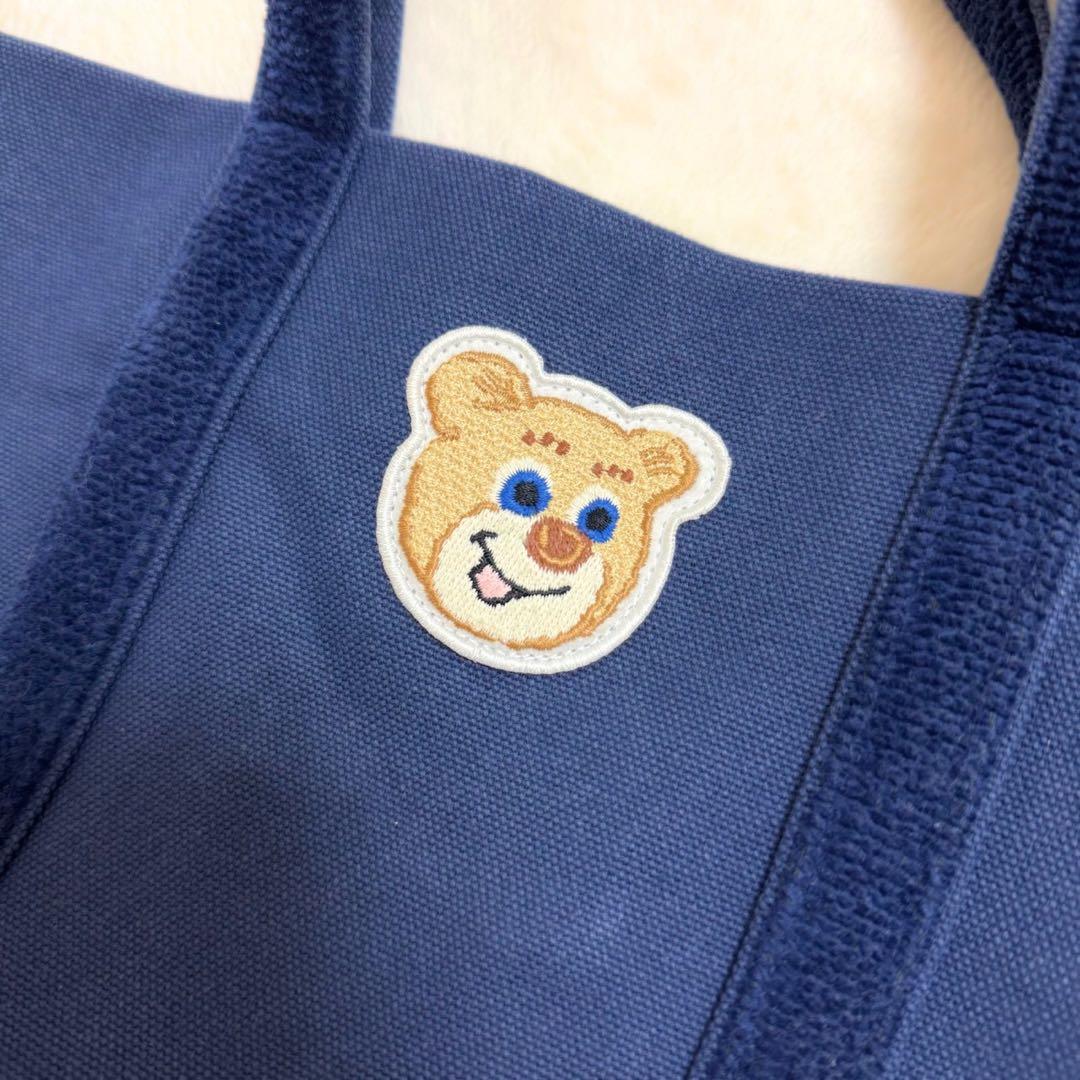 【フェイラー】オールドテディ ワッペン トートバッグ ネイビー 小