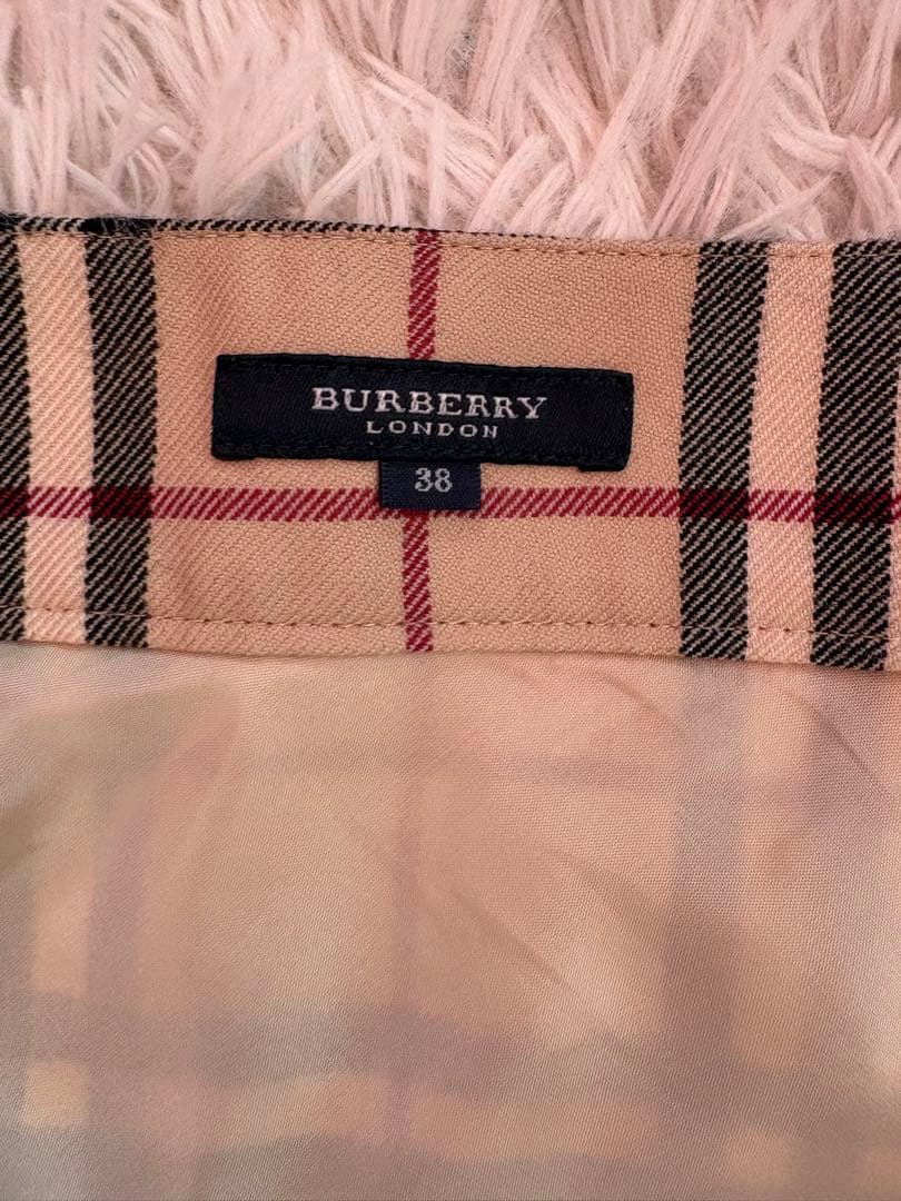 BURBERRY 巻きスカート チェック柄 ベルト付き ウエスト調整可 M相当