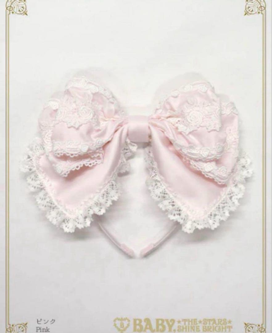 BABY, キャメロンカチューシャ ピンク 綿サテン ロリィタ 下妻物語 新品