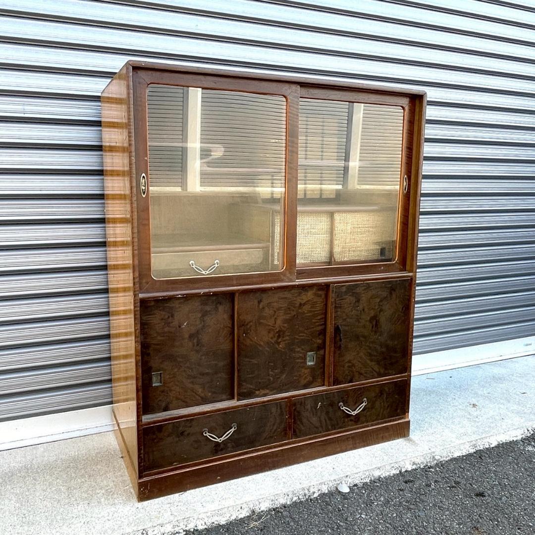 レトロ家具 昭和レトロなアンティーク茶箪笥 アンティーク