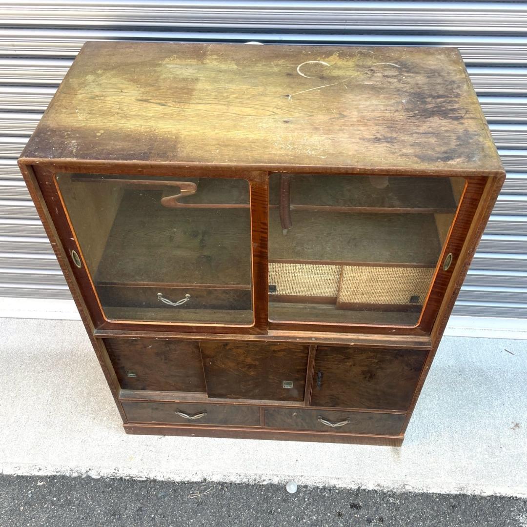 レトロ家具 昭和レトロなアンティーク茶箪笥 アンティーク