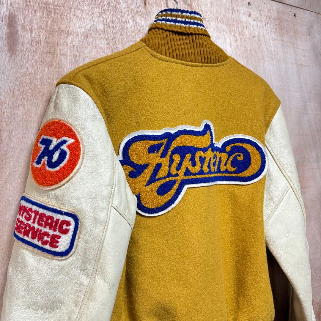 Hysteric Glamour スタジャン ウールxレザー イエロー Lサイズ