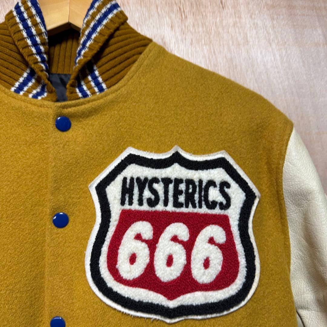 Hysteric Glamour スタジャン ウールxレザー イエロー Lサイズ