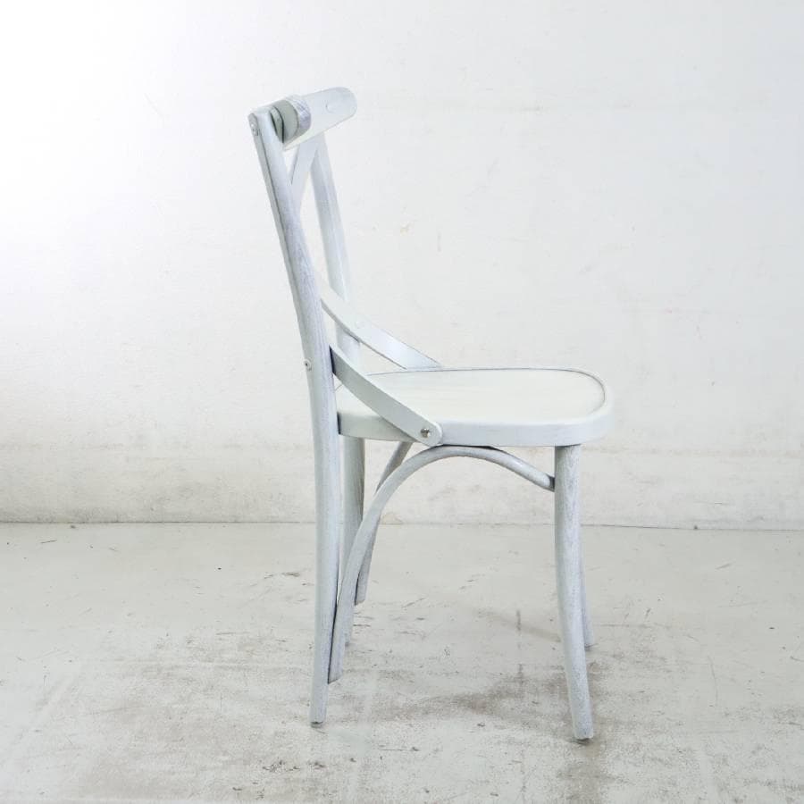TON クロスバック ダイニングチェア アンティークホワイト 曲げ木 チェコ製2