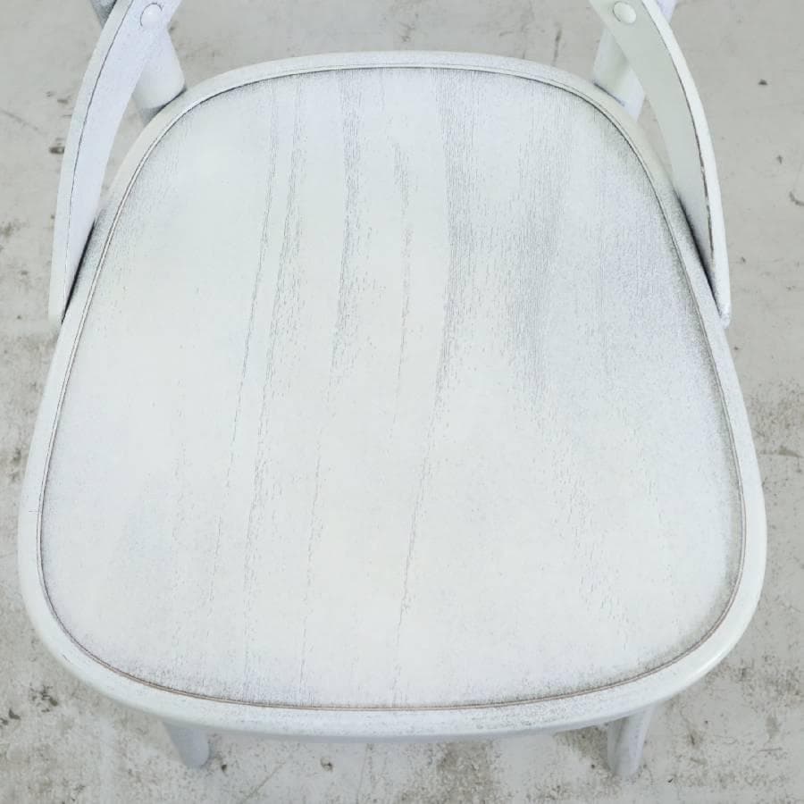 TON クロスバック ダイニングチェア アンティークホワイト 曲げ木 チェコ製2