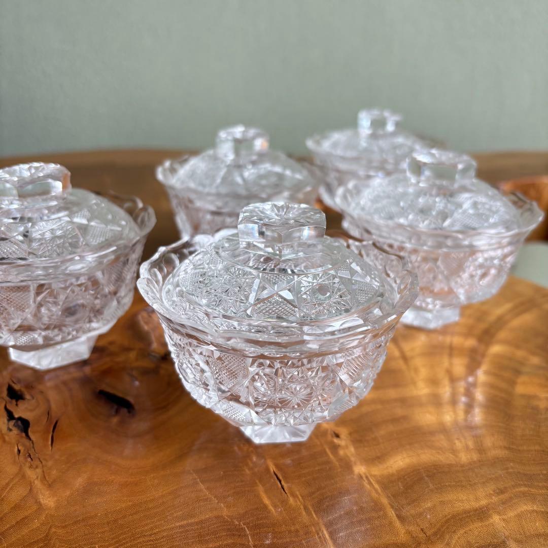 【希少】蓋付 珍味入 銀座和光 硝子 WAKO