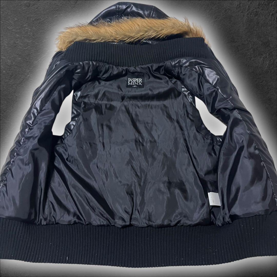 00s y2k ファー ダウンベスト ジャケット 光沢 グランジ archive