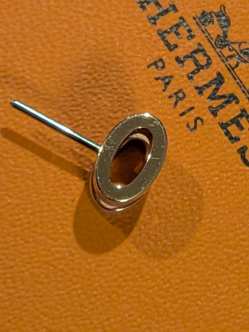 【HERMES】エルメス ポップアッシュミニ Hポップ ピアス　マロングラッセ