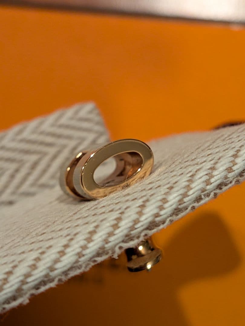 【HERMES】エルメス ポップアッシュミニ Hポップ ピアス　マロングラッセ