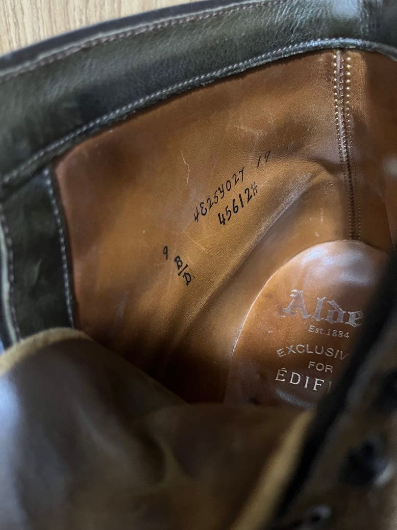 オールデン　スエード ブラウンブーツ 9