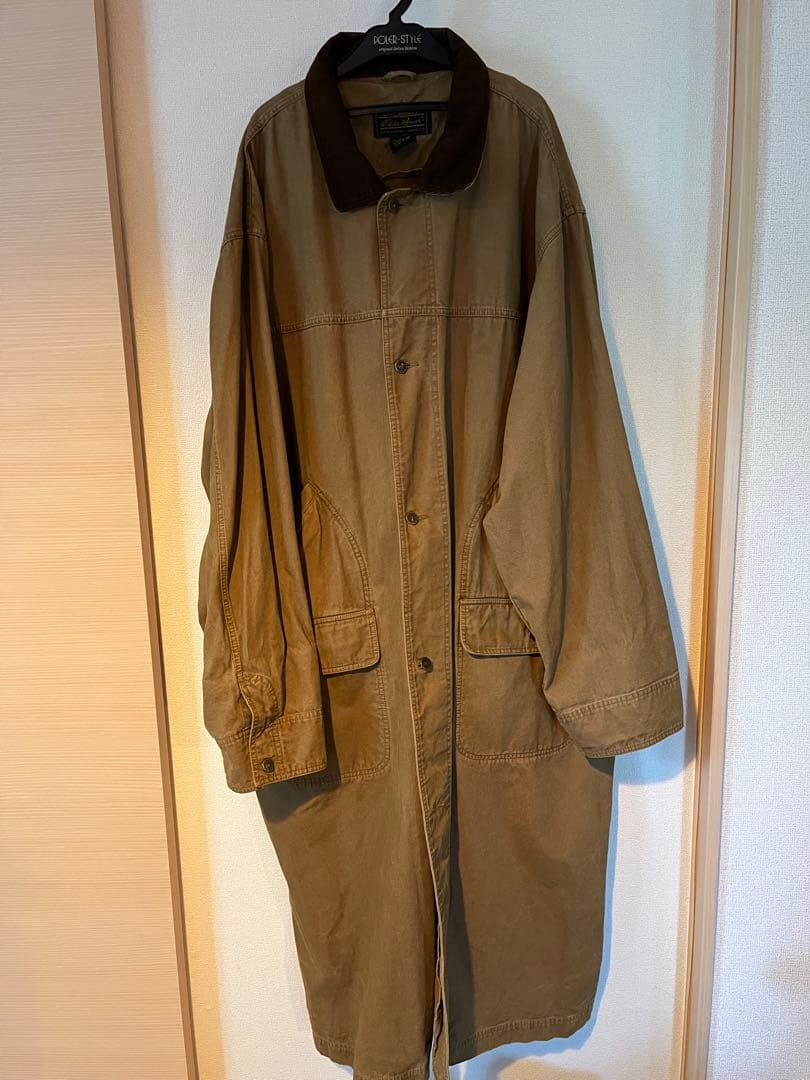 【最終値下げ】Eddie Bauer 黒タグ　ベージュ ロングコート XXL