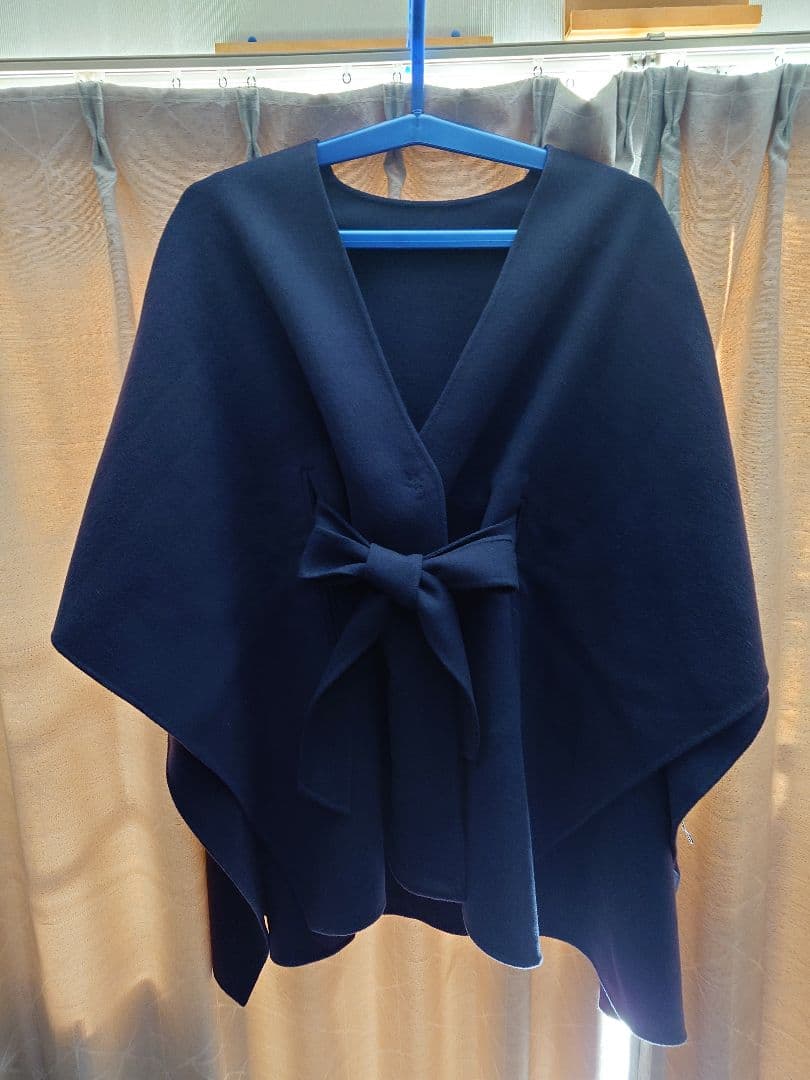 ICB オシャレなポンチョコート　羊毛・カシミア　サイズ4　美品