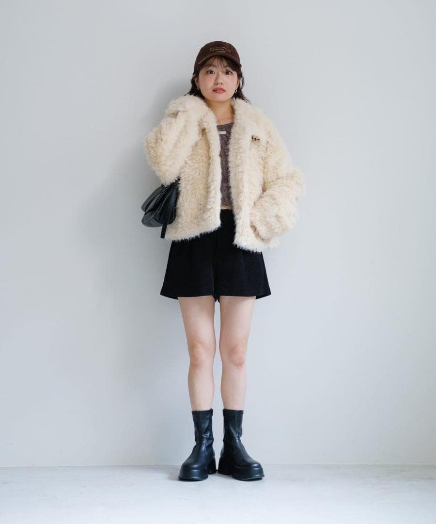 即日発送 入手困難 新品 Kastane カールミドルファーコート アイボリー