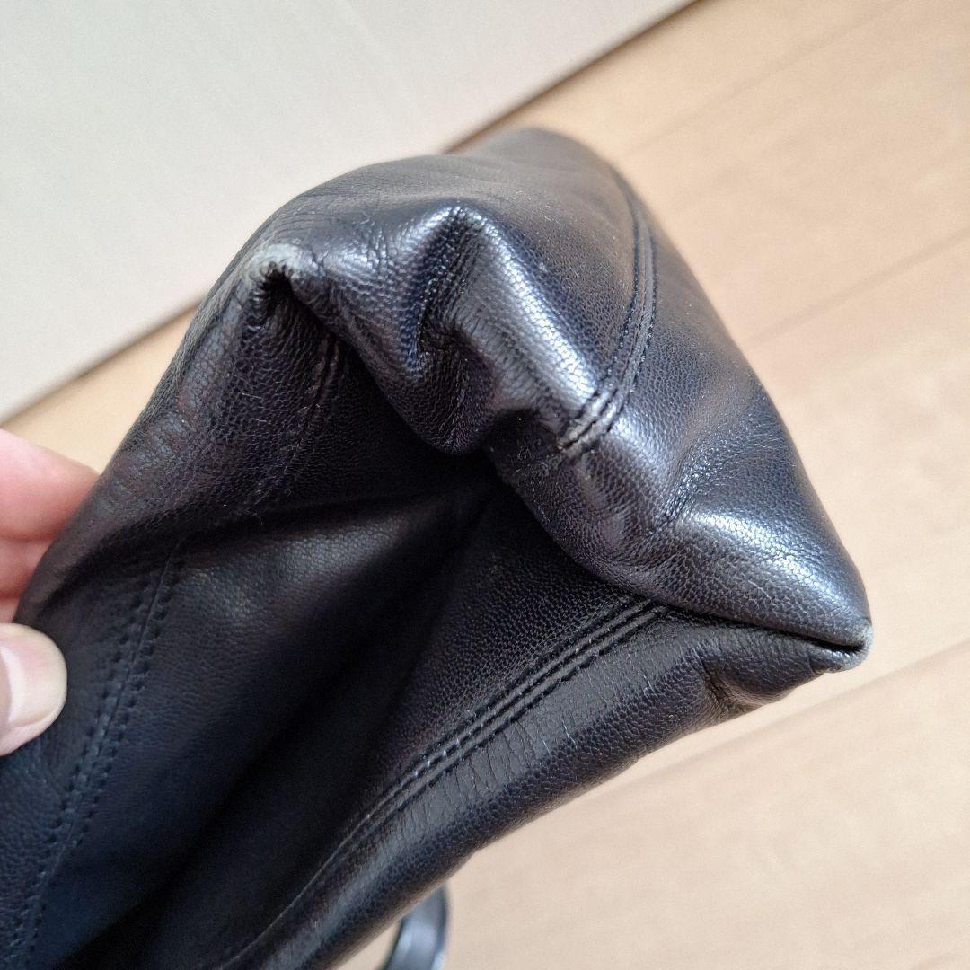 BVLGARI ブラックレザートートバッグ