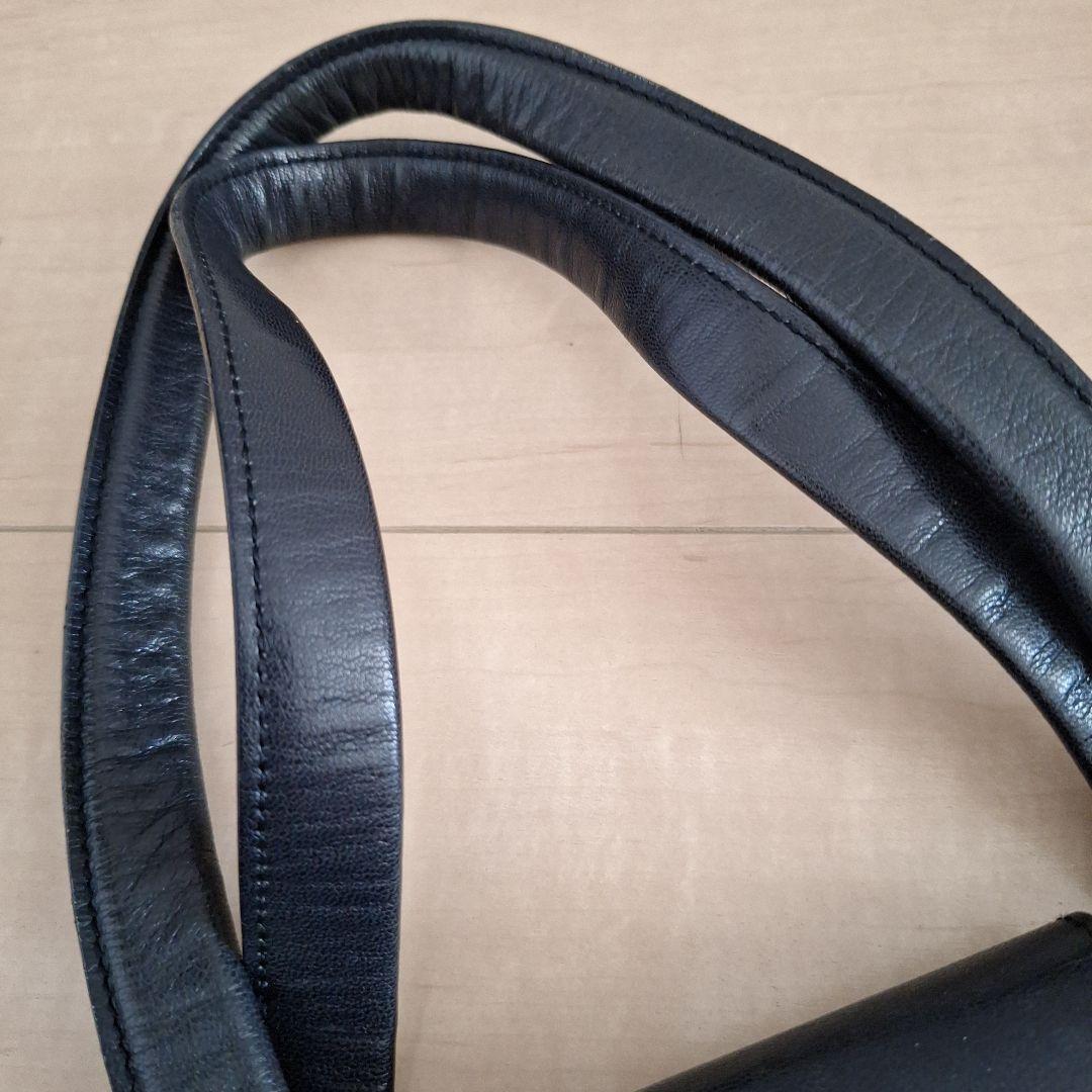 BVLGARI ブラックレザートートバッグ